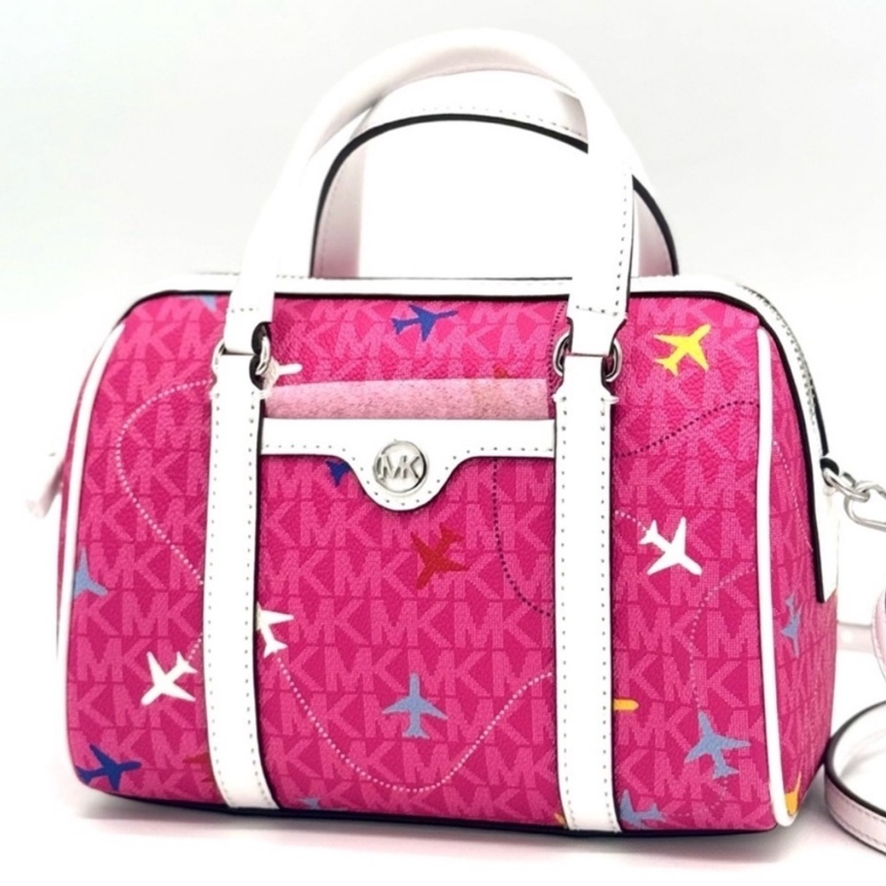 Michael Kors Small Travel Duffle Xbody Bag Dragon Fruit Multi